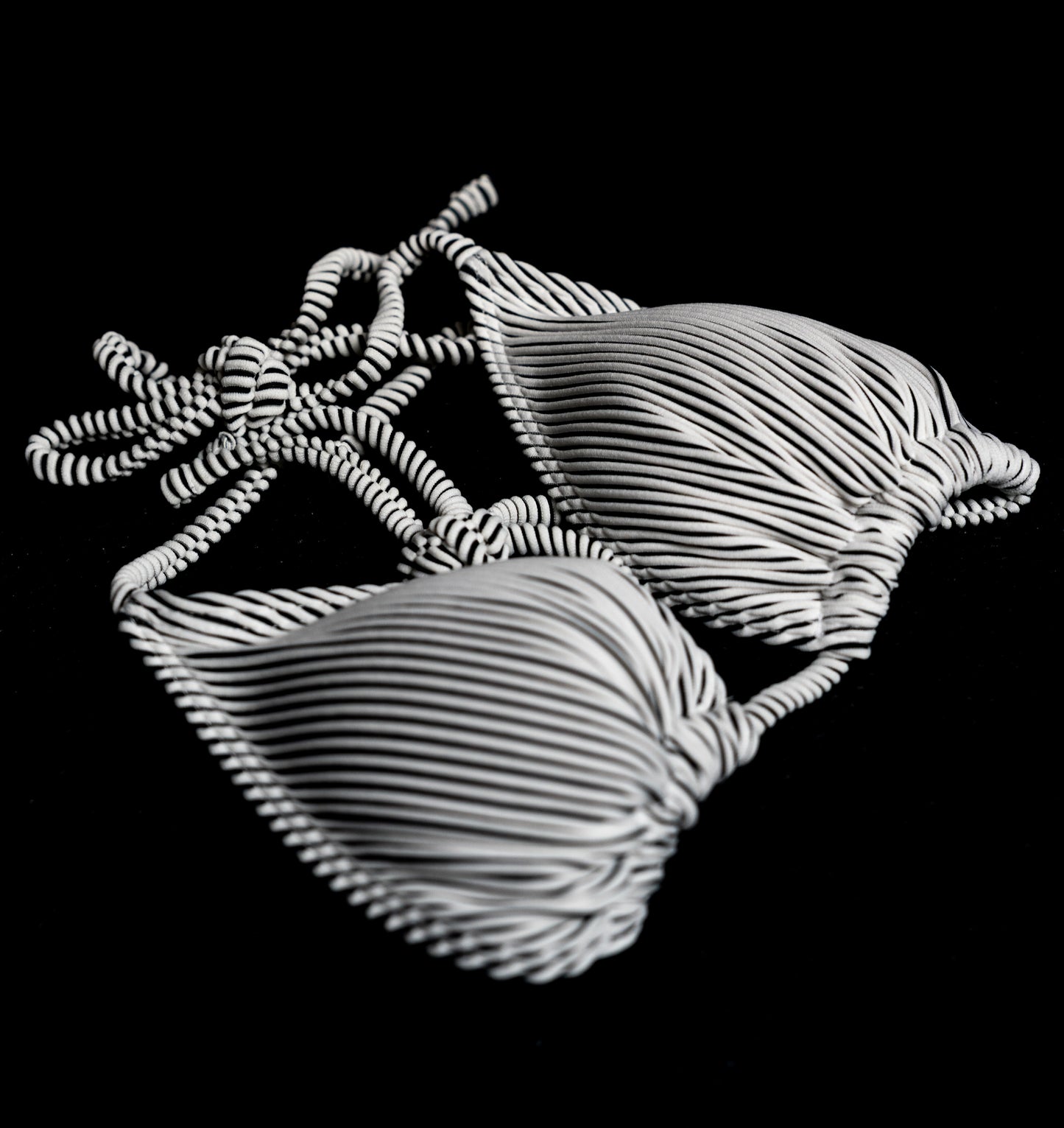 H• Striped Bikini & Skirt Cover-up
