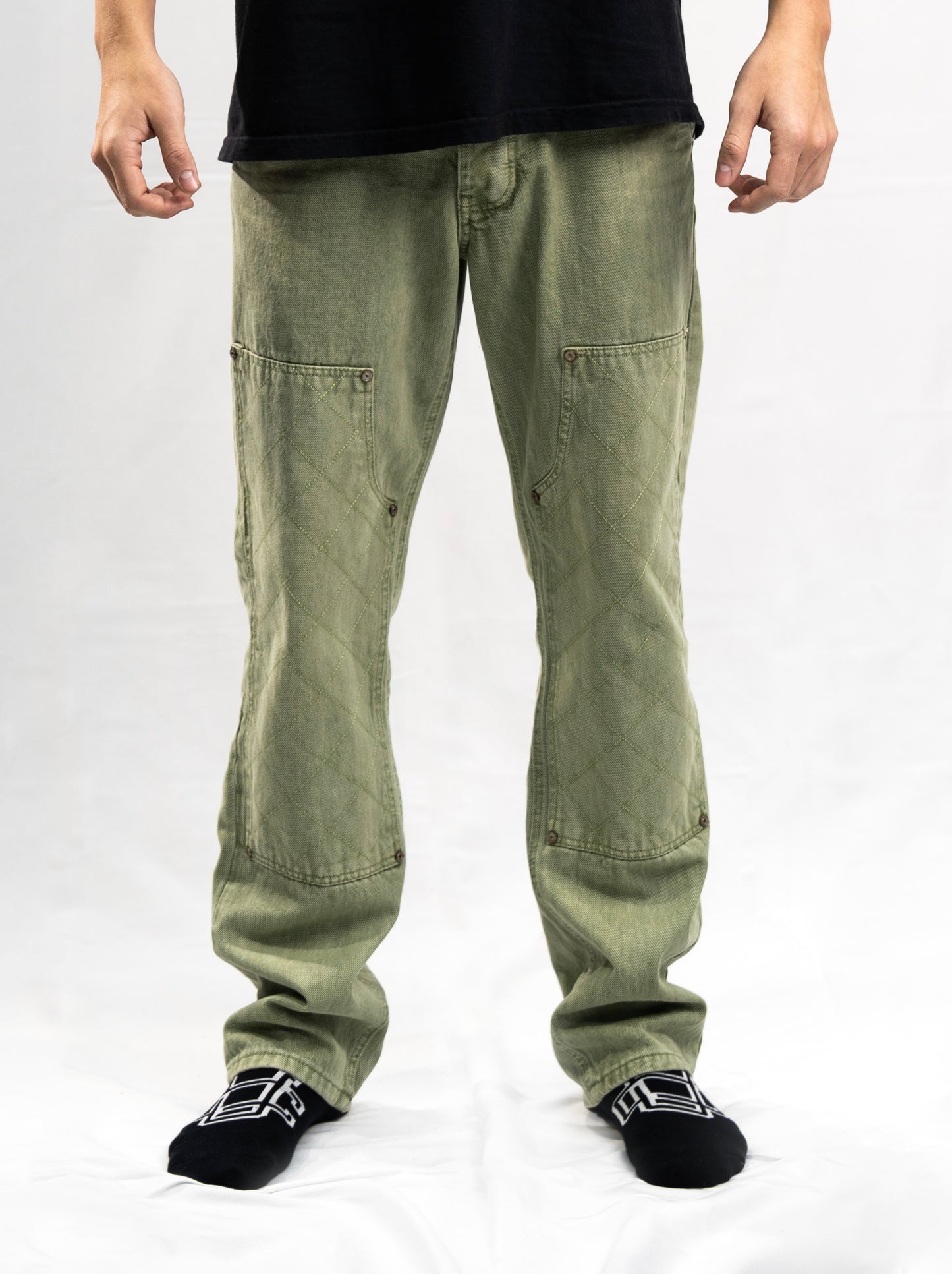 Diamond Stitched Carpenter Pants