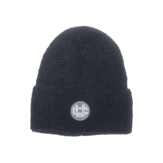 Black Fuzzy Knit Beanie
