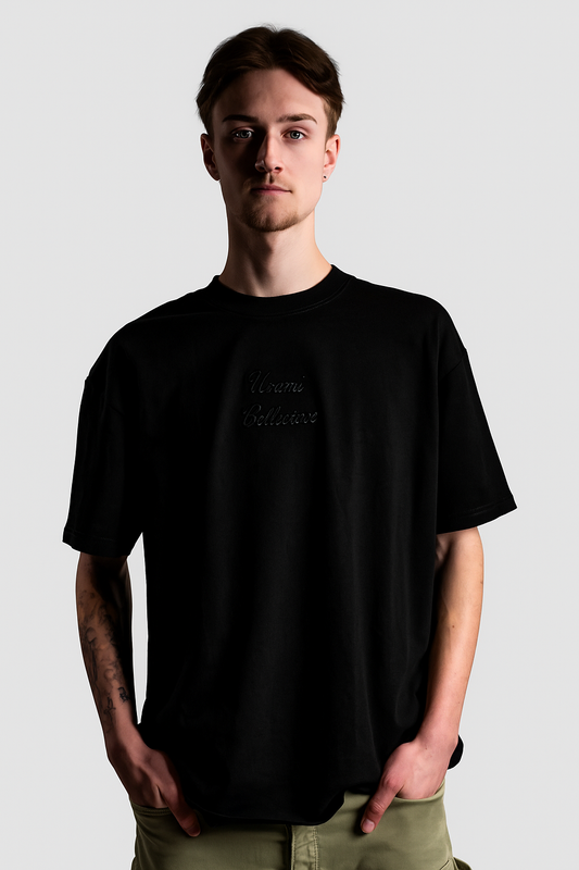 Oversized Black Cursive T-Shirt
