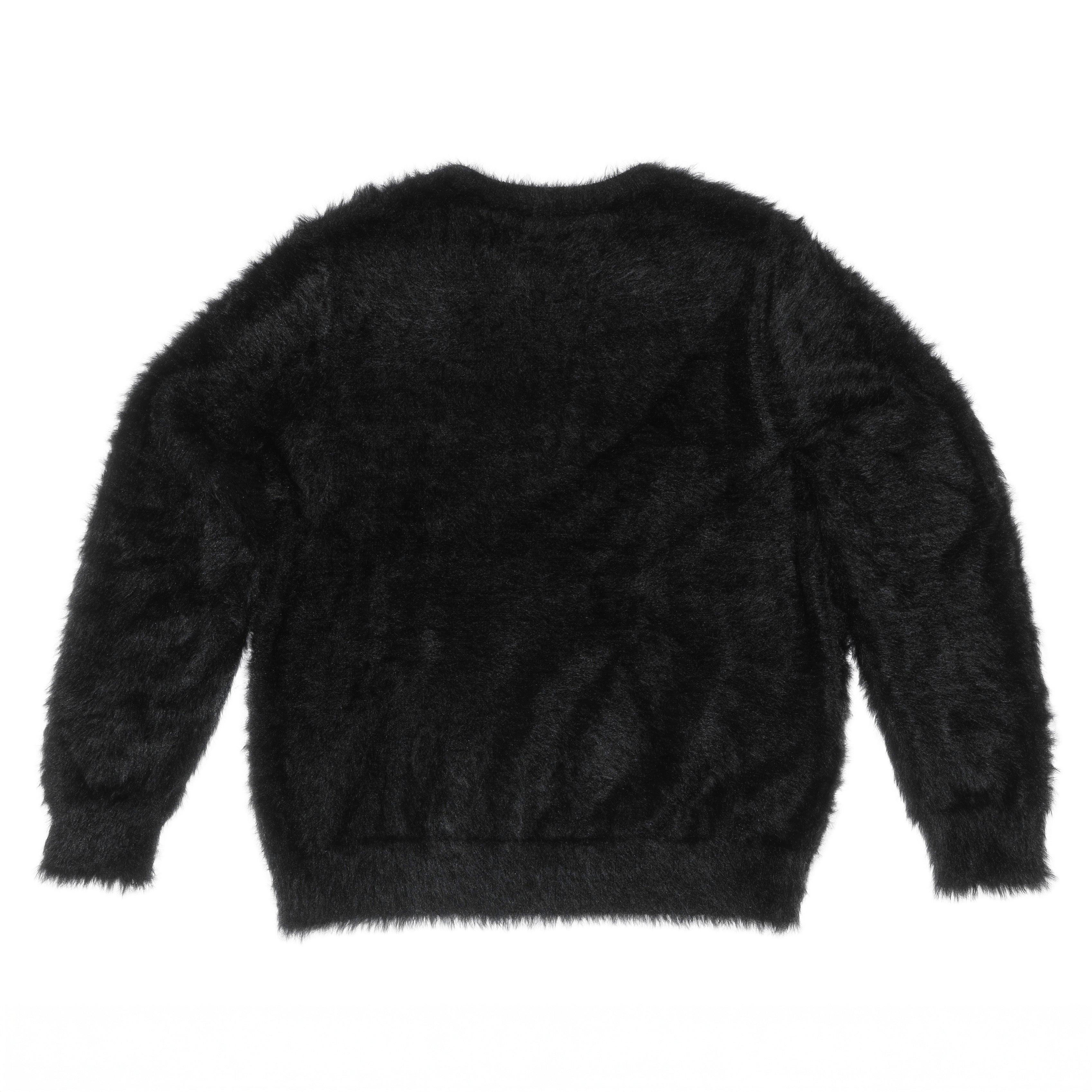 Black Fuzzy Knit Sweater – URAMI Collective