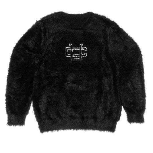 Black Fuzzy Knit Sweater